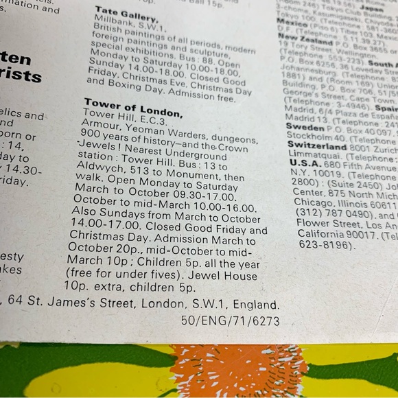 70s London Tourist Map - Picture 6 of 6